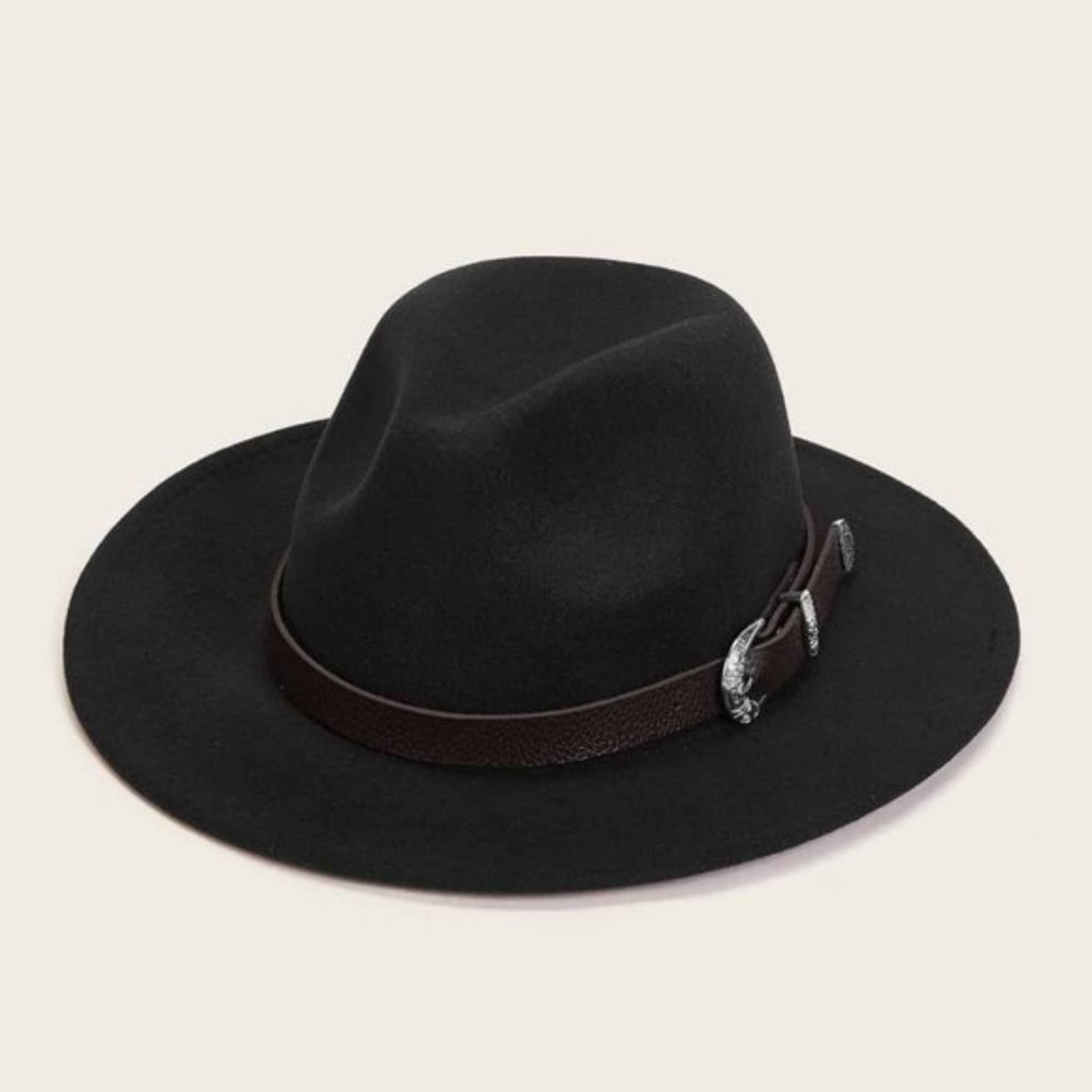 buckle black fedora hat - Picture 2 of 5